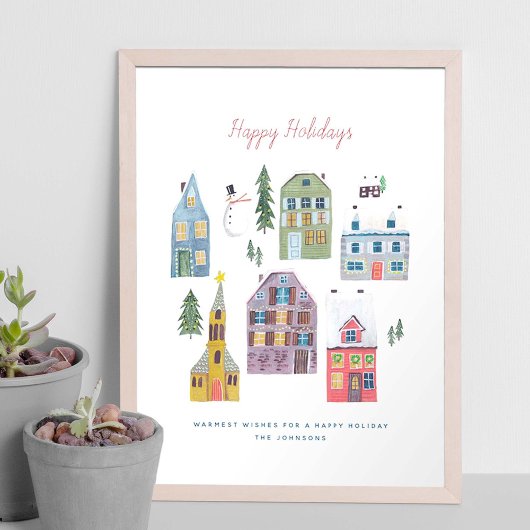 Weihnachtshäuser | Poster | Art Print