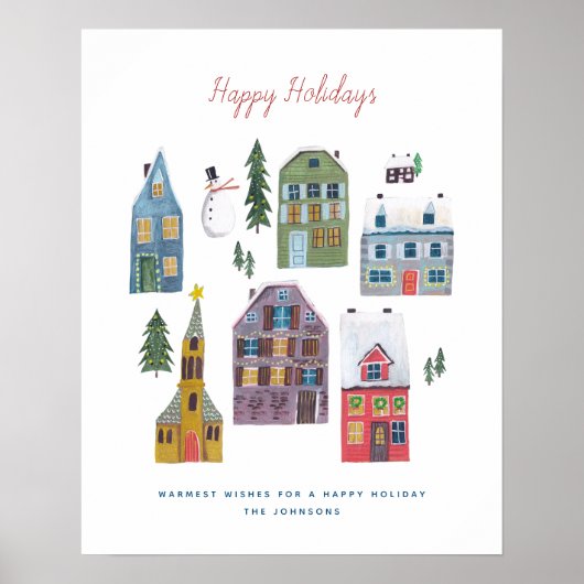 Weihnachtshäuser | Poster | Art Print (Vorne)