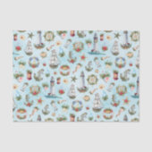 Weihnachtshäuser Segelschiffe Seidenpapier (Vorderseite)