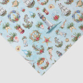 Weihnachtshäuser Segelschiffe Seidenpapier (Ausschnitt)