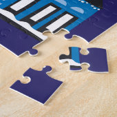 Weihnachtshäuser: Vintage Illustration. Puzzle (Seite)