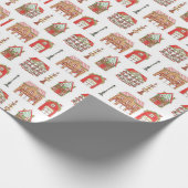 Weihnachtshäuser Wrapping Papers Geschenkpapier (Ecke)