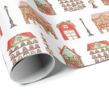 Weihnachtshäuser Wrapping Papers