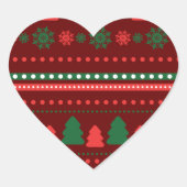 Weihnachtsheft Herz-Aufkleber (Vorderseite)