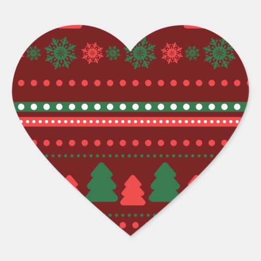 Weihnachtsheft Herz-Aufkleber (Vorderseite)