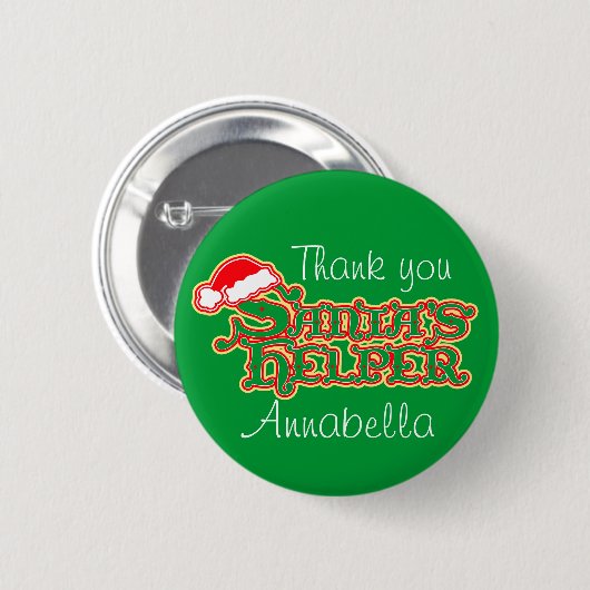 Weihnachtshelfer bunter Weihnachtsknopf/Abzeichen Button (Vorne & Hinten)
