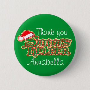 Weihnachtshelfer bunter Weihnachtsknopf/Abzeichen Button