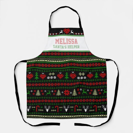 Weihnachtshelfer Ugly Weihnachtssüßer MEDIUM Schürze (Vorderseite)