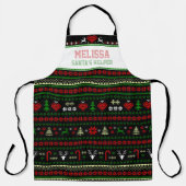 Weihnachtshelfer Ugly Weihnachtsweihnachtswein Schürze (Vorderseite)