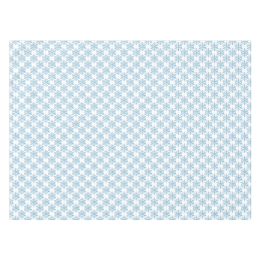 Weihnachtshellblaues Aquarell-Schneeflocke-Muster Tischdecke (Vorderseite (Horizontal))