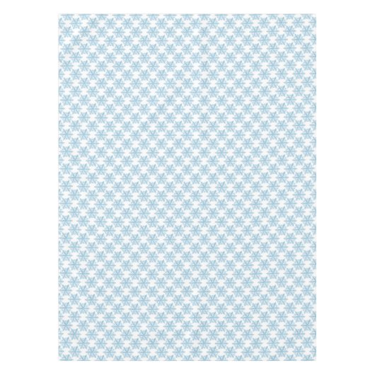 Weihnachtshellblaues Aquarell-Schneeflocke-Muster Tischdecke (Vorderseite)