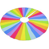 Weihnachtsheller Regenbogen-Baumrock Polyester Weihnachtsbaumdecke (Schrägansicht)