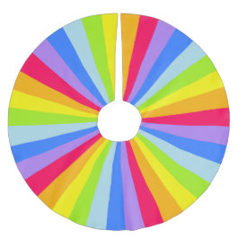 Weihnachtsheller Regenbogen-Baumrock Polyester Weihnachtsbaumdecke