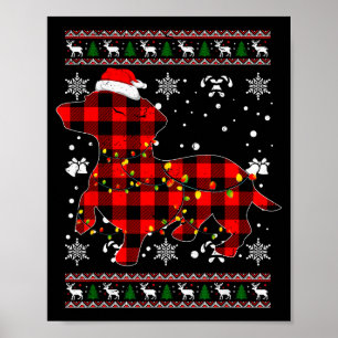 Weihnachtshemd für Dachshund-Liebhaber Geschenk Sa Poster