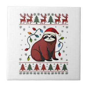 Weihnachtshemd für Faultierliebhaber-Geschenk Sant Fliese