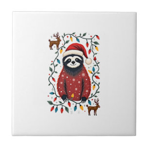 Weihnachtshemd für Faultierliebhaber-Geschenk Sant Fliese