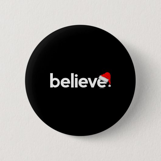Weihnachtshemden für Männer Frauen Kinder Believe Button (Vorderseite)