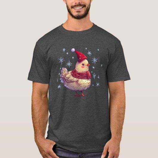 Weihnachtshenne witzig T-Shirt (Vorderseite)