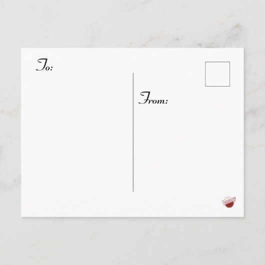 Weihnachtshepherd Postkarte (Rückseite)