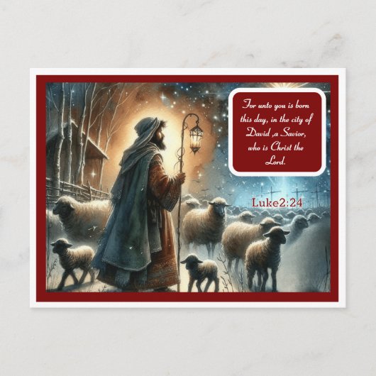 Weihnachtshepherd Postkarte (Vorderseite)