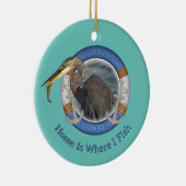 Weihnachtsheronfischerei Keramik Ornament (Rechts)