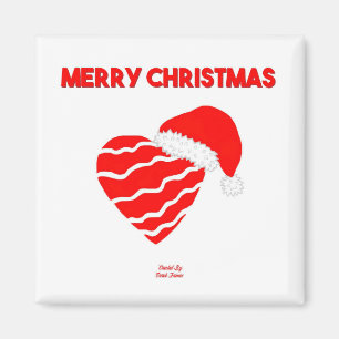 Weihnachtsherz 2 Inch Square Magnet