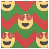 Weihnachtsherz Emoji Stoff (Nahaufnahme)