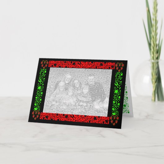 Weihnachtsherz Feiertagskarte (Vorderseite)