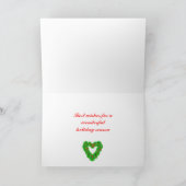 Weihnachtsherz Feiertagskarte (Innenseite)