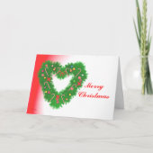 Weihnachtsherz Feiertagskarte (Vorderseite)