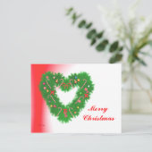 Weihnachtsherz Feiertagspostkarte (Stehend Vorderseite)