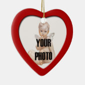 Weihnachtsherz Foto Rahmen Ornament 2 (Rechts)