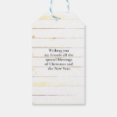 Weihnachtsherz Foto Rustic Wood Gift Tag Geschenkanhänger (Rückseite)