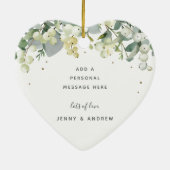 Weihnachtsherz für Nicht-Foto Keramik Ornament (Hinten)