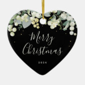 Weihnachtsherz für Nicht-Foto Keramik Ornament (Vorne)