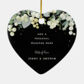 Weihnachtsherz für Nicht-Foto Keramik Ornament (Hinten)