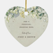 Weihnachtsherz für Nicht-Foto Keramik Ornament (Hinten)