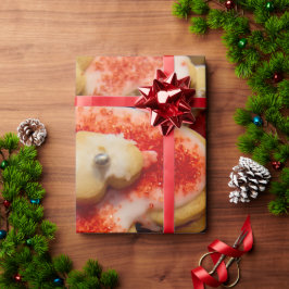 Weihnachtsherz geformt Zucker Cookie Geschenkpapier