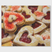 Weihnachtsherz geformt Zucker Cookie Geschenkpapier (Flach)