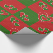 Weihnachtsherz Geschenkpapier (Ecke)