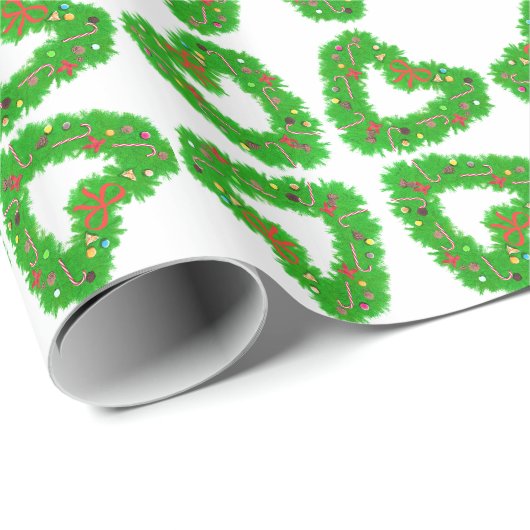 Weihnachtsherz Geschenkpapier (Rolleneckpunkt)