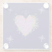 Weihnachtsherz Glasuntersetzer (Rückseite)