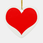 Weihnachtsherz Keramikornament (Vorne)