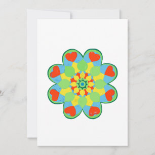 Weihnachtsherz Mandala Einladung