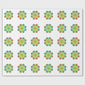 Weihnachtsherz Mandala Geschenkpapier (Flach)