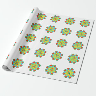 Weihnachtsherz Mandala Geschenkpapier