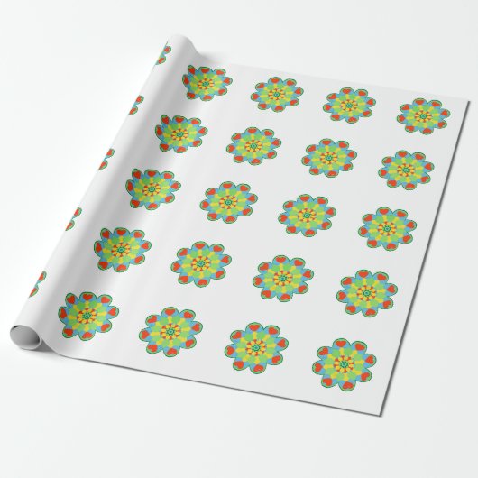 Weihnachtsherz Mandala Geschenkpapier (Ungerollt)