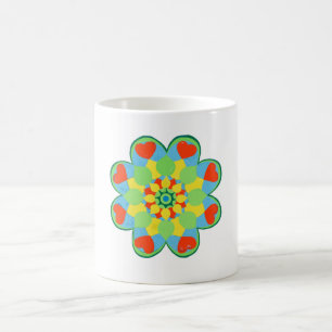 Weihnachtsherz Mandala Kaffeetasse