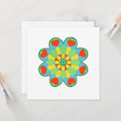 Weihnachtsherz Mandala Karte (Vorderseite/Rückseite Beispiel)