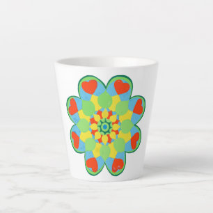 Weihnachtsherz Mandala Milchtasse